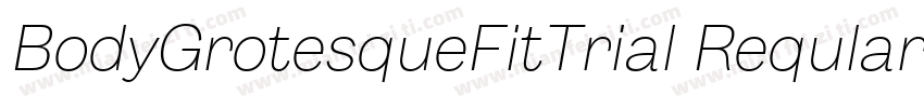 BodyGrotesqueFitTrial Reqular字体转换